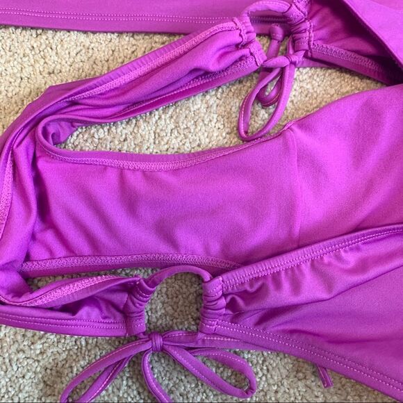 Aqua La Vie En Rose purple gem jewelled tankini bikini Sz L - Picture 5 of 9